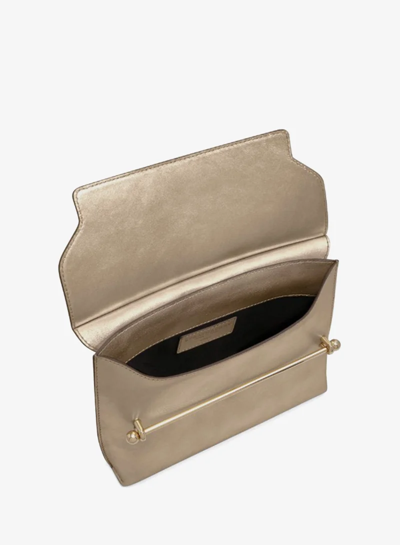 Strathberry  Stylist Bag Metallic Foil Gold Leather for Women | Best Price UAE